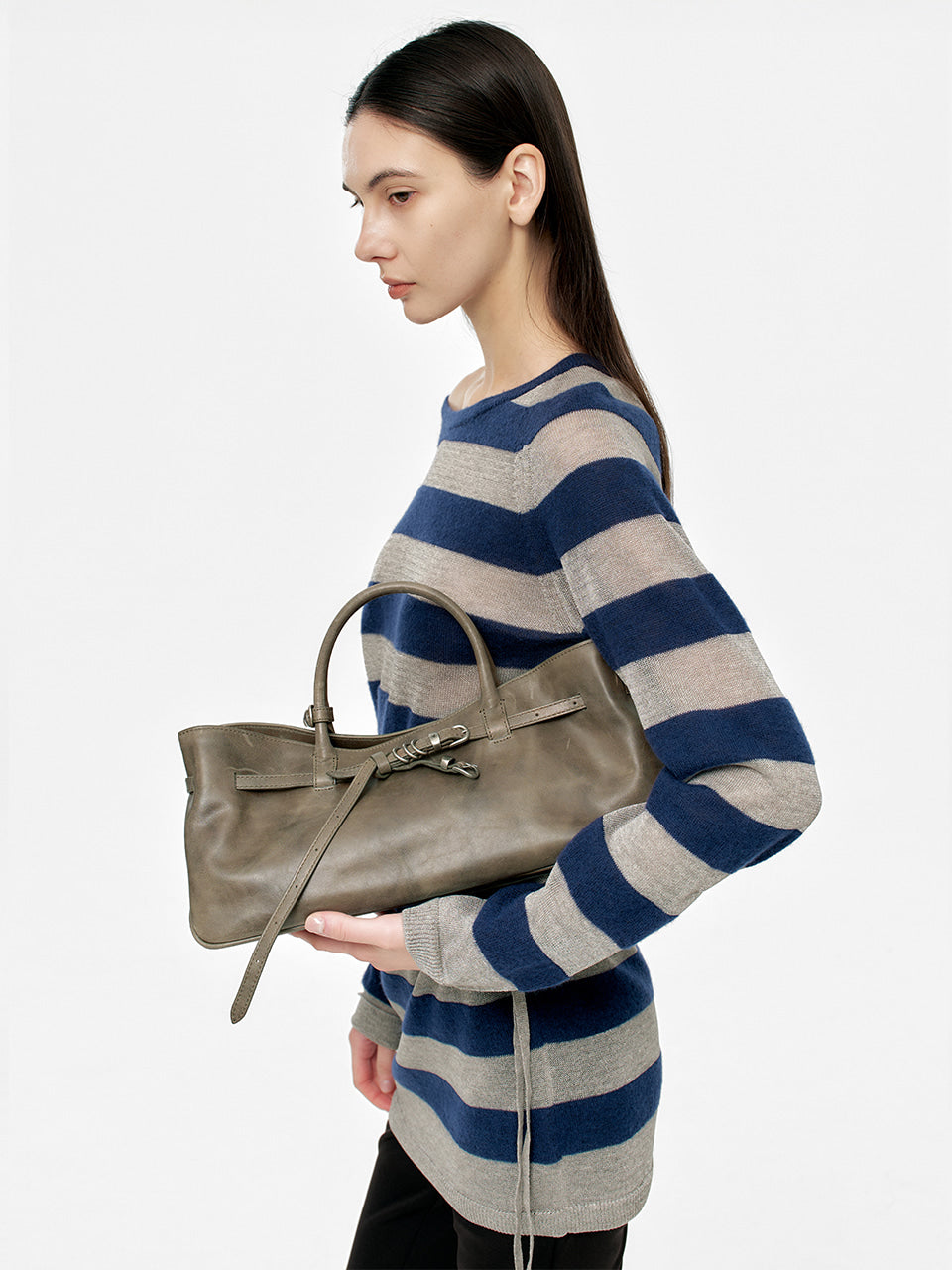 MARGESHERWOOD Grandma Used Bag - Etoffe Pull-up Leather