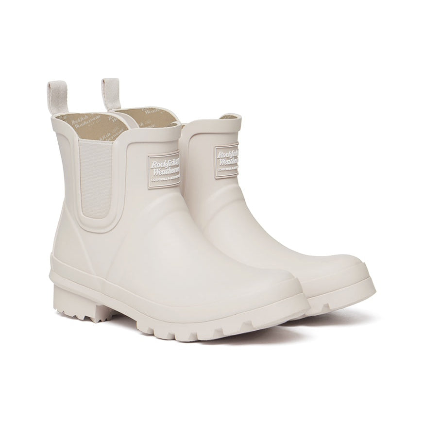Rockfish Weatherwear Original Chelsea Rain Boots Ivory pair