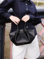 FOLNUA Mini Shell Bag - Black Stitch