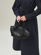 FOLNUA Mini Shell Bag - Black Stitch