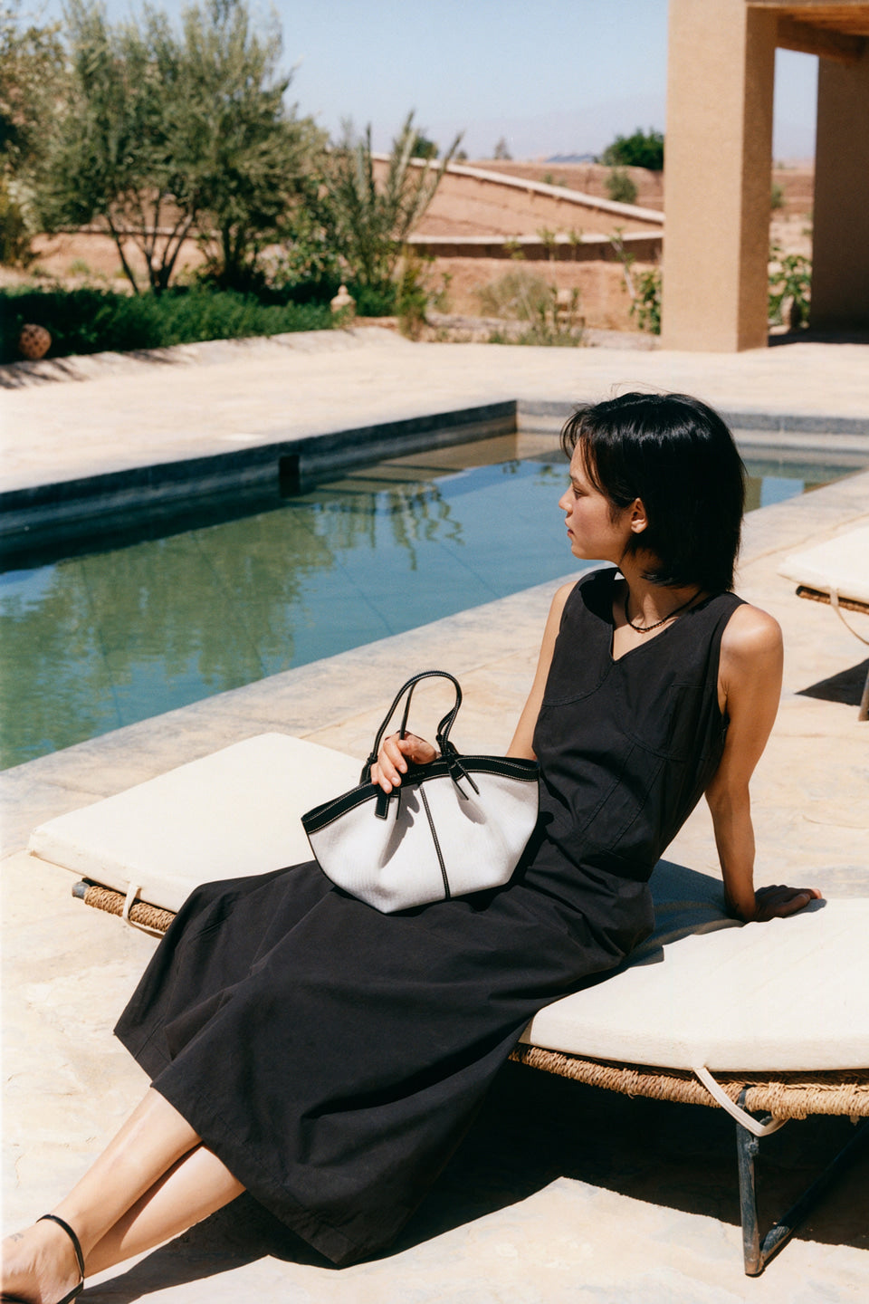 FOLNUA Mini Shell Bag - Black, Canvas
