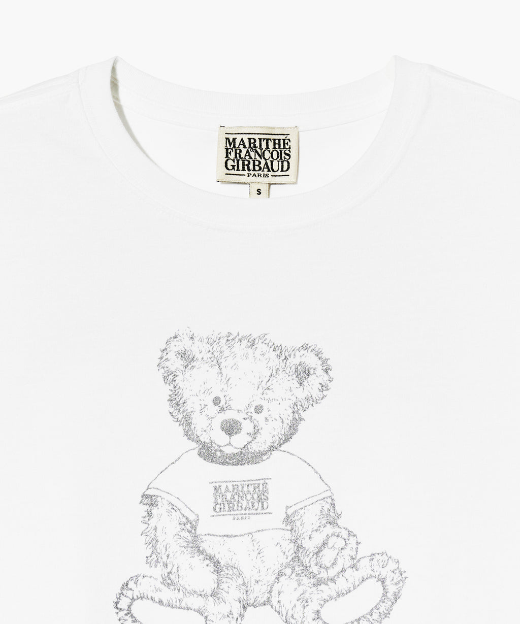 Marithé François Girbaud - W Sketch Doodle Bear Crop Tee