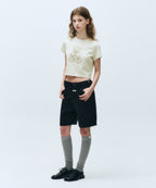 Marithé François Girbaud - W Sketch Doodle Bear Crop Tee