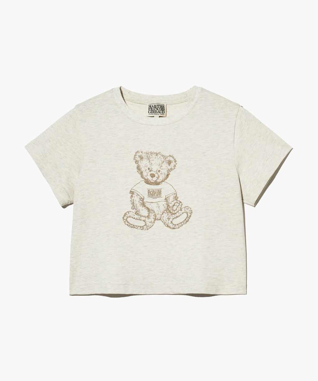 Marithé François Girbaud - W Sketch Doodle Bear Crop Tee