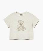 Marithé François Girbaud - W Sketch Doodle Bear Crop Tee