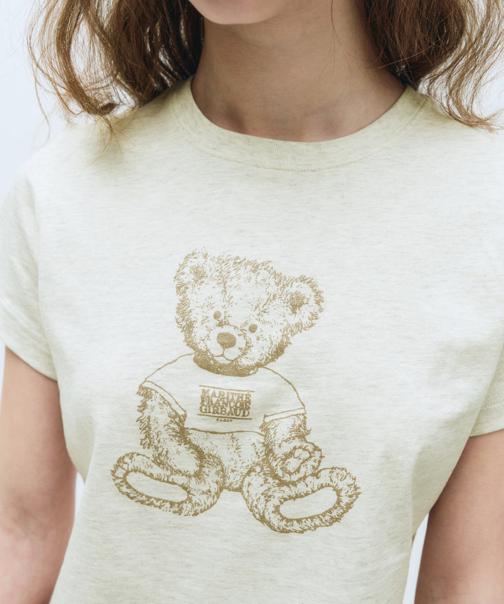 Marithé François Girbaud - W Sketch Doodle Bear Crop Tee