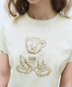 Marithé François Girbaud - W Sketch Doodle Bear Crop Tee