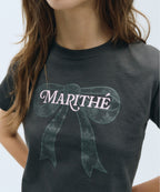 Marithé François Girbaud - W Ribbon Graphic Crop Tee