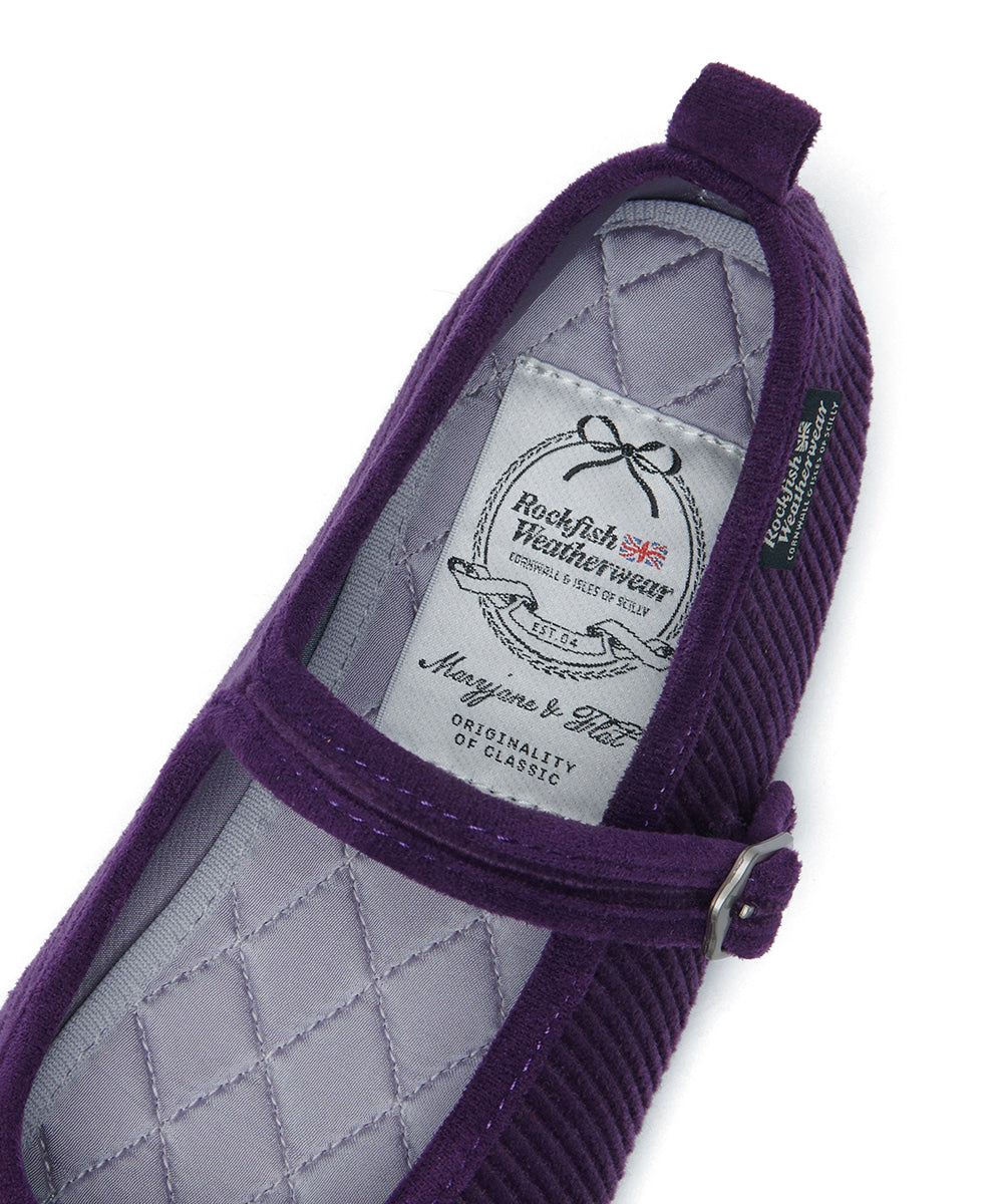 Rockfish Weatherwear Bella Maryjanes Corduroy Purple view 10