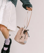 Rockfish Weatherwear Nylon Drawstring Mini Bag Pink Beige view 3