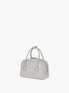 MARGESHERWOOD Soft Tote Mini Bag in Light Grey Plain leather
