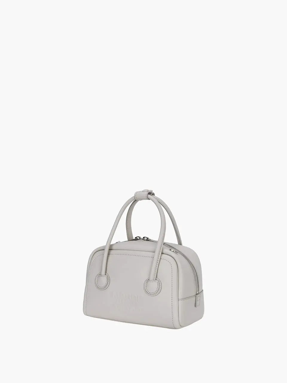 MARGESHERWOOD Soft Tote Mini Bag in Light Grey Plain leather