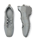 Rockfish Weatherwear Bliss Heel String Sneakers Blue Grey top and side view