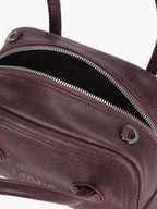 MARGESHERWOOD Soft Tote Mini Bag in Wine Pull-up leather