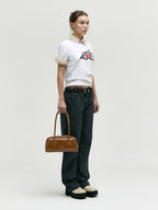 MARGESHERWOOD Soft Boston Ew Baguette Bag - Brown Crinkle