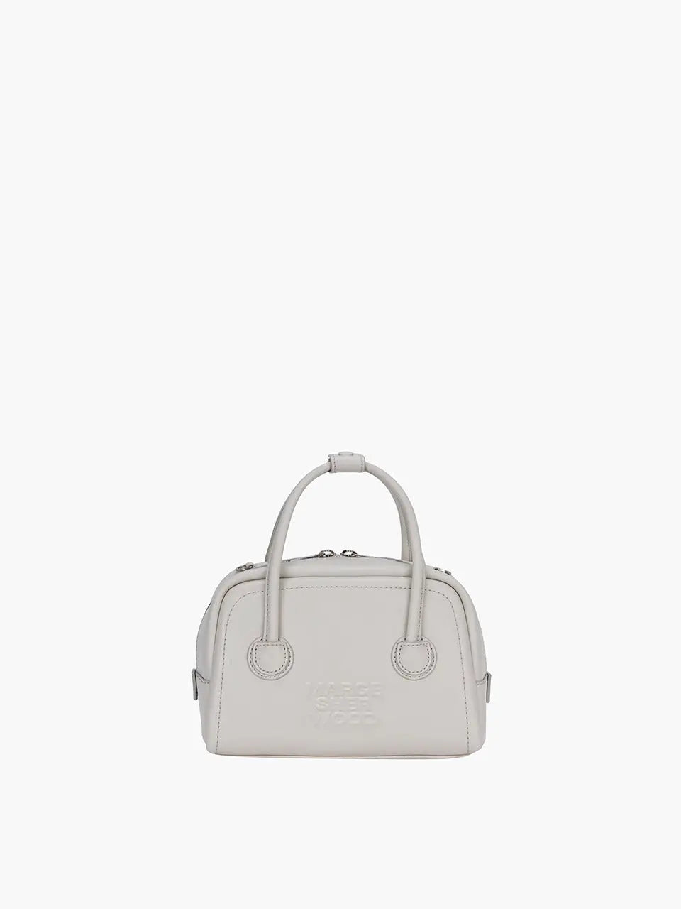 MARGESHERWOOD Soft Tote Mini Bag in Light Grey Plain leather