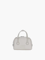 MARGESHERWOOD Soft Tote Mini Bag in Light Grey Plain leather