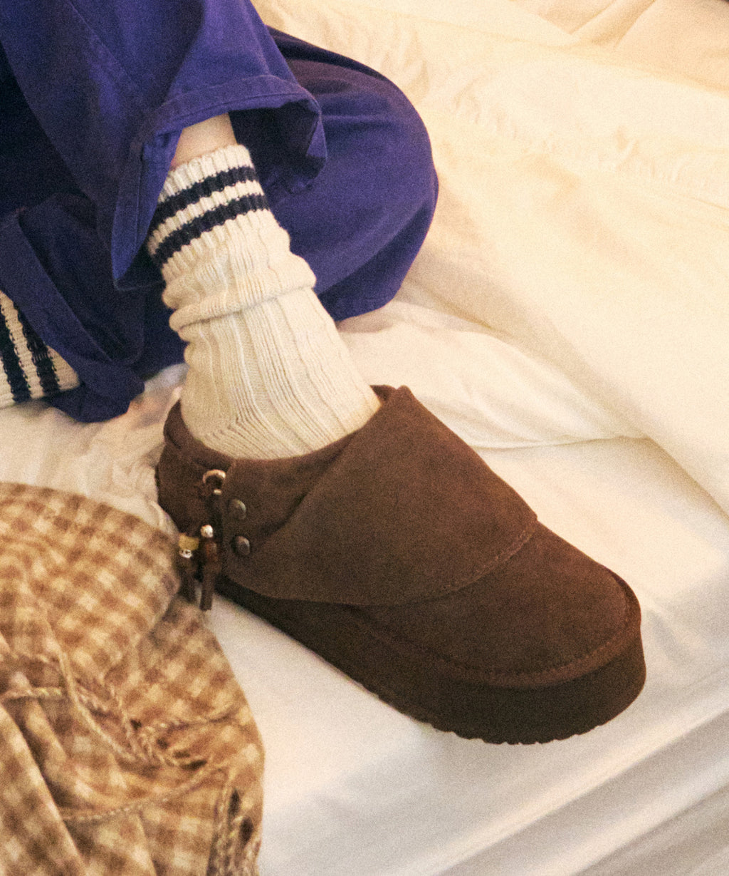 Rockfish Weatherwear Stud Maxi Folded Mules Cocoa view 3