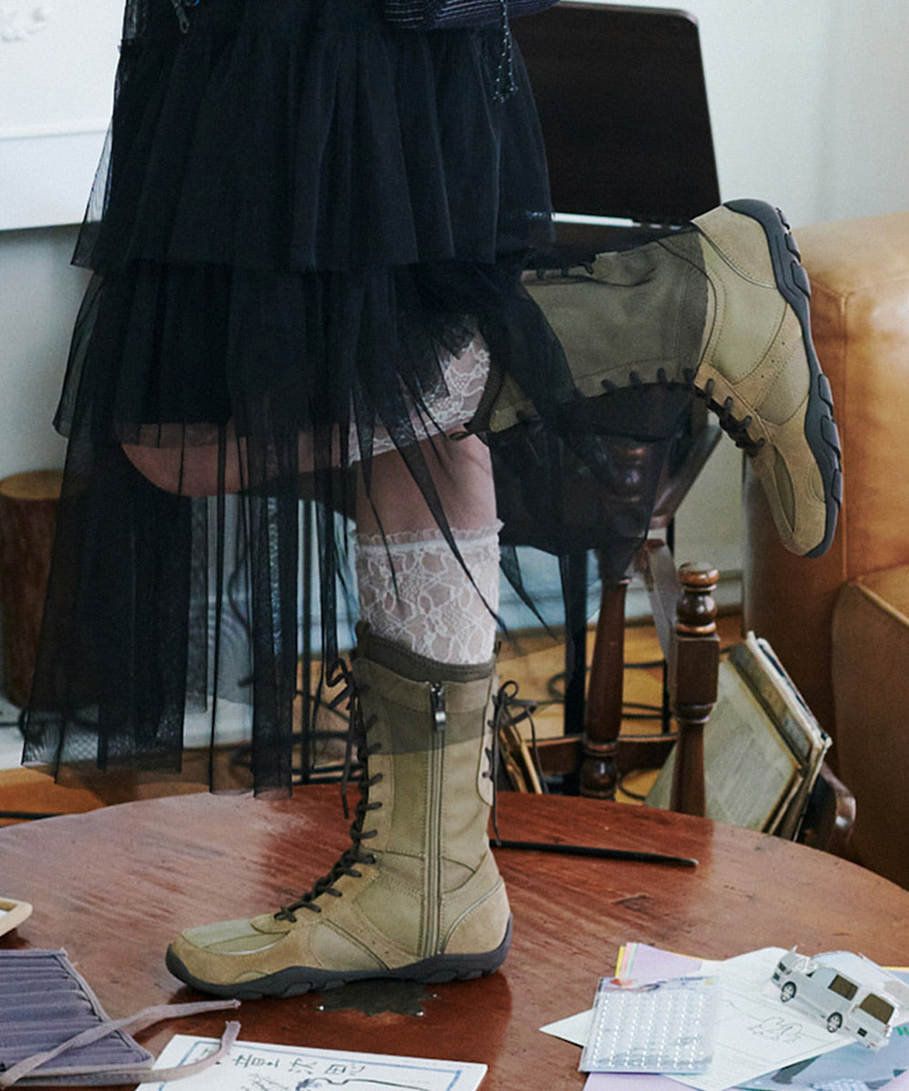Rockfish Weatherwear NICOLE MIDDLE BOOTS Khaki on foot