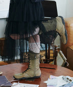 Rockfish Weatherwear NICOLE MIDDLE BOOTS Khaki on foot