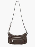 Marge Sherwood Outpocket Hobo Mini in washed brown pull-up, view 4