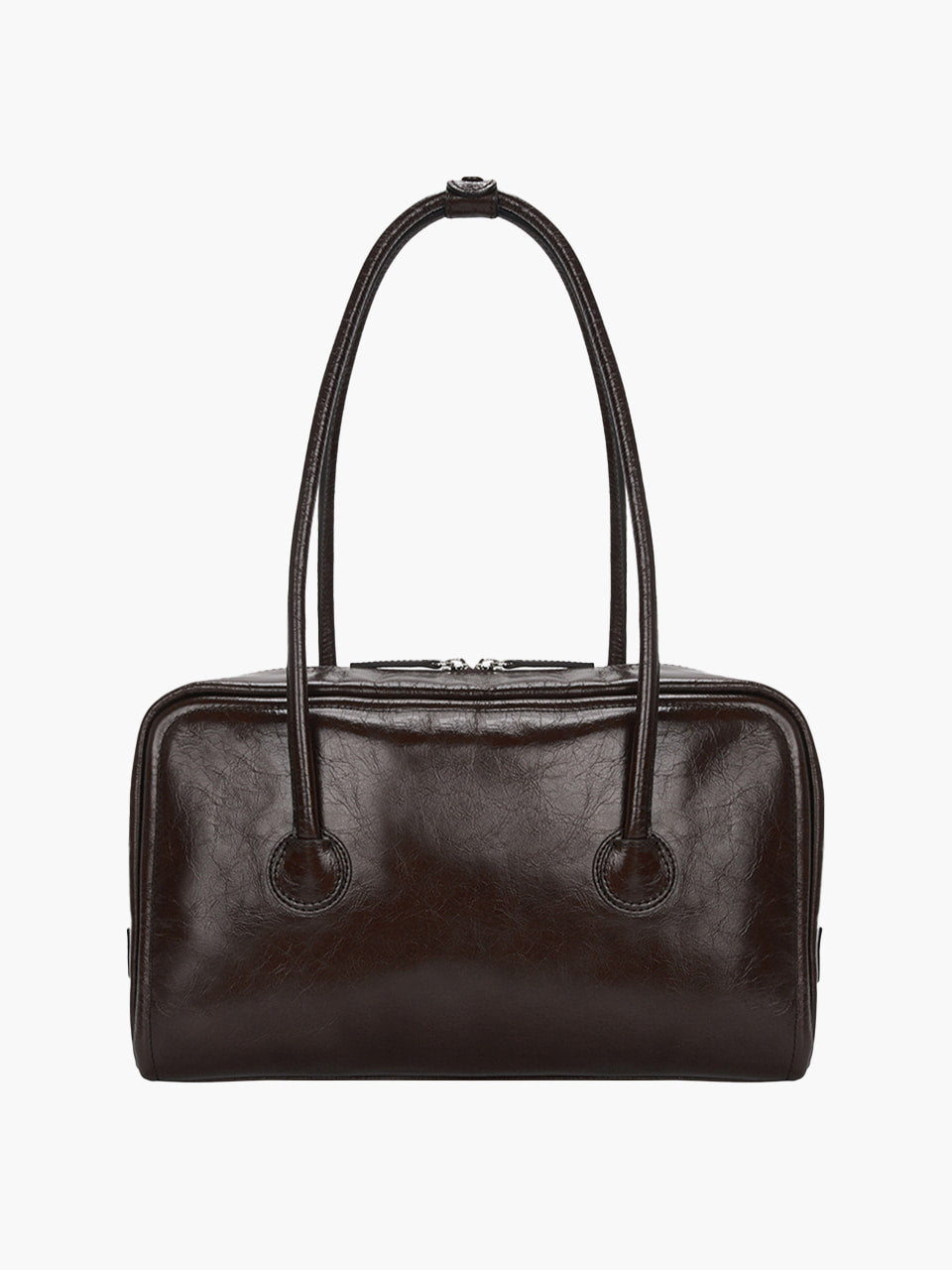 MARGESHERWOOD Soft Boston Bag - Mocha Crinkle