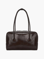 MARGESHERWOOD Soft Boston Bag - Mocha Crinkle