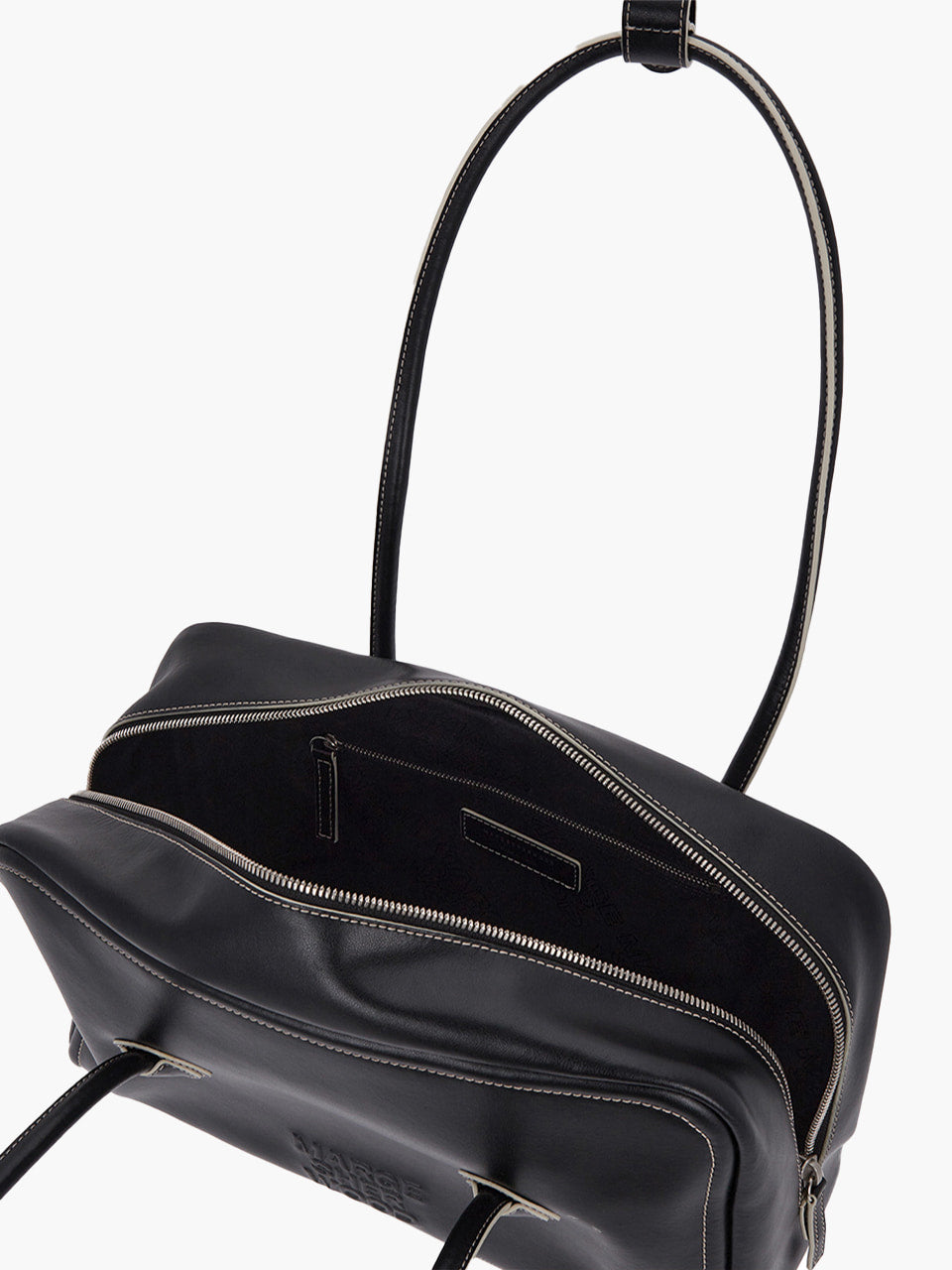 MARGESHERWOOD Soft Boston Bag - Black Plain