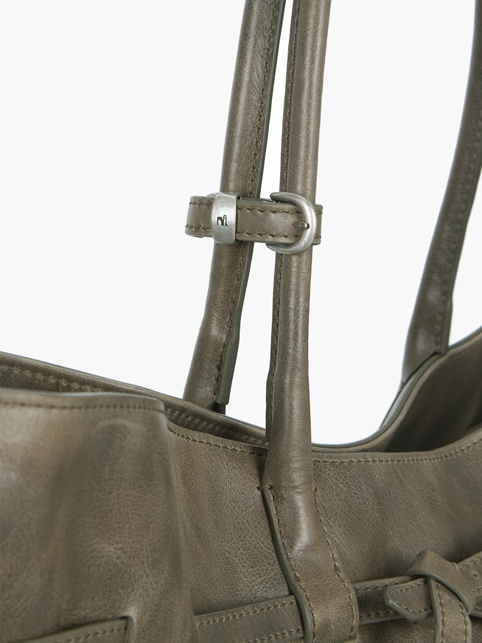 MARGESHERWOOD Grandma Used Bag XL - Etoffe Pull-up Leather