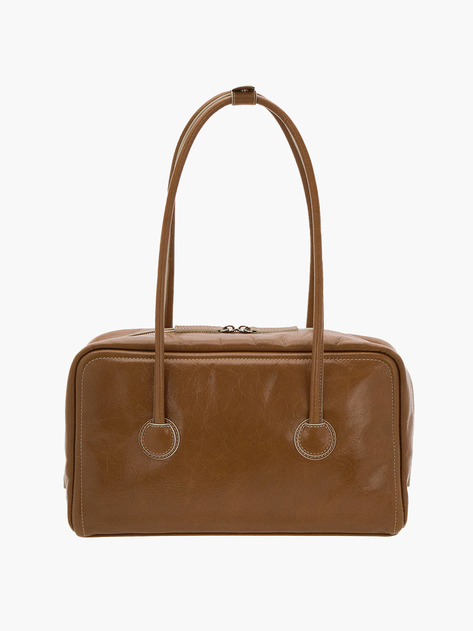 MARGESHERWOOD Soft Boston Bag - Brown Crinkle