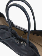 MARGESHERWOOD Grandma Used Bag Large - Navy Pull-up Leather