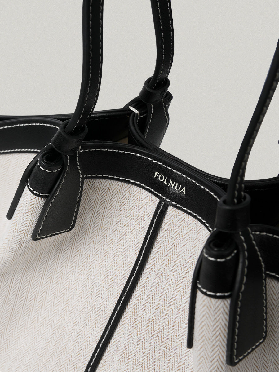FOLNUA Mini Shell Bag - Black, Canvas