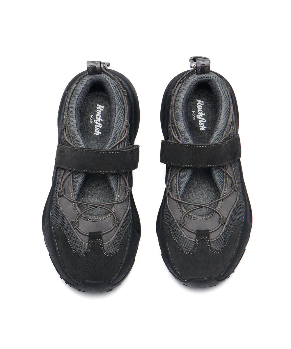 Rockfish Weatherwear BRYN VELCRO SNEAKERS V2 Charcoal top view