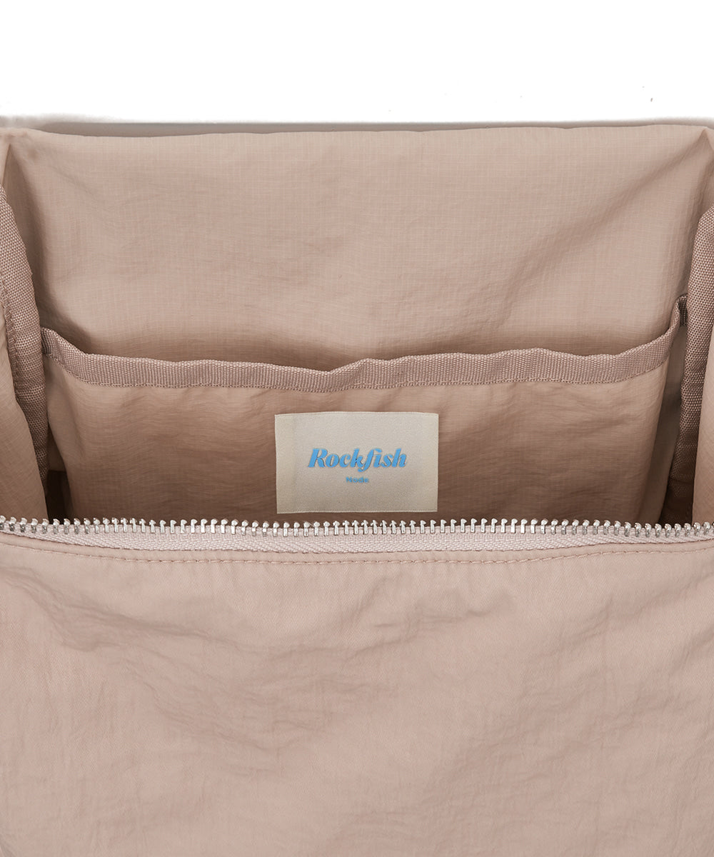 Rockfish Weatherwear Nylon Backpack Pink Beige interior pocket