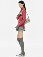 Marge Sherwood Outpocket Hobo Mini in light grey glossy plain, view 3
