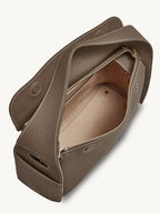 Songmont Drippy Roof Bag Taupe - open top showing the beige lining