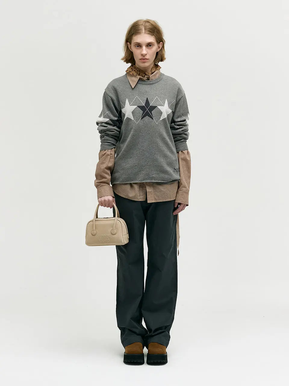 MARGESHERWOOD Soft Tote Mini Bag in Nude Nubuck leather