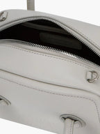 MARGESHERWOOD Soft Tote Mini Bag in Light Grey Plain leather