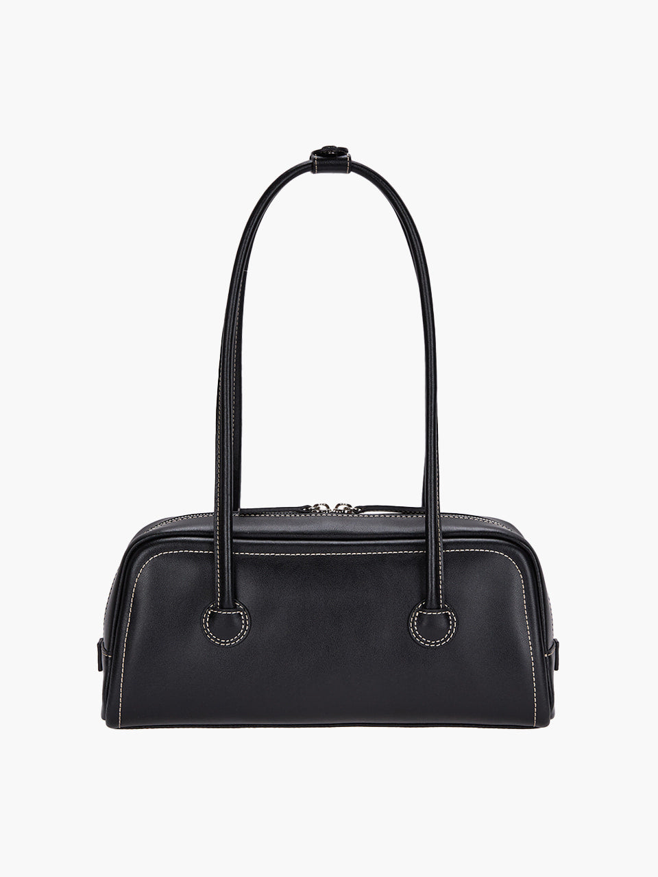 MARGESHERWOOD Soft Boston Ew Baguette Bag - Black Plain