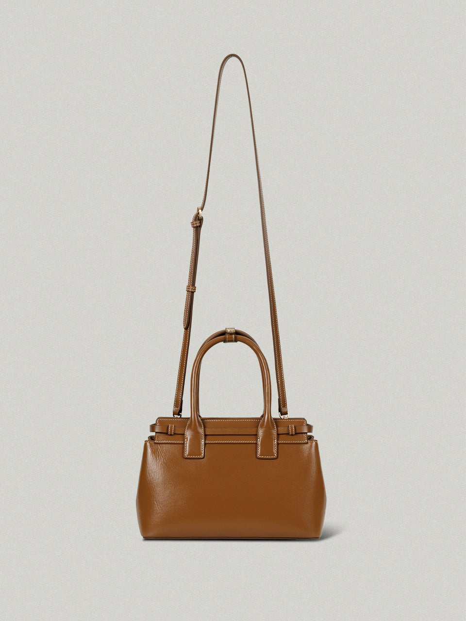 FOLNUA Mini Anneau Bag Caramel Stitch - hardware detail