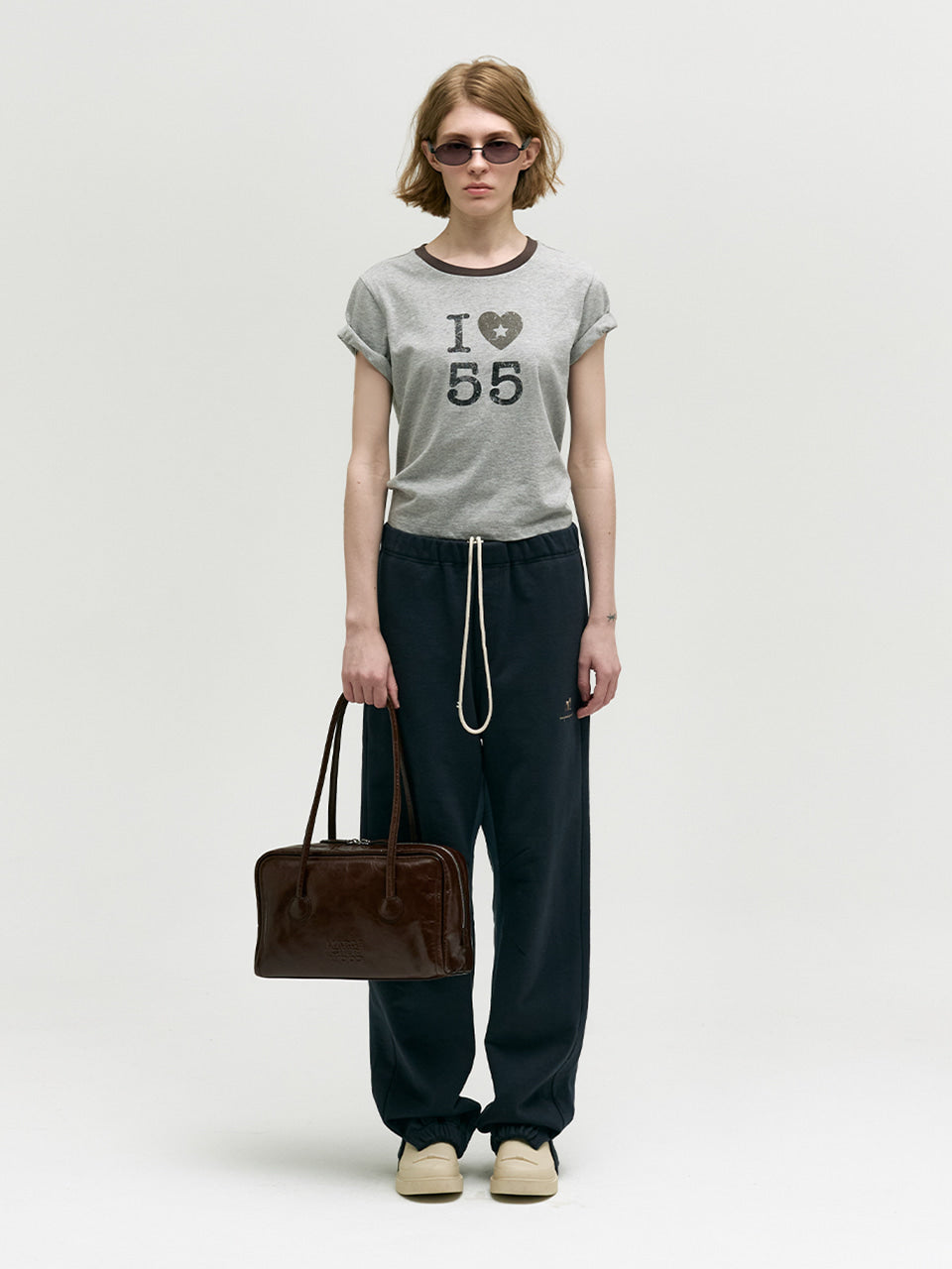 MARGESHERWOOD Soft Boston Bag - Mocha Crinkle