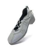 Rockfish Weatherwear Bliss Heel String Sneakers Blue Grey angled view
