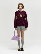 MARGESHERWOOD Soft Boston Ew Baguette Bag - Lavender Pink Studded Suede