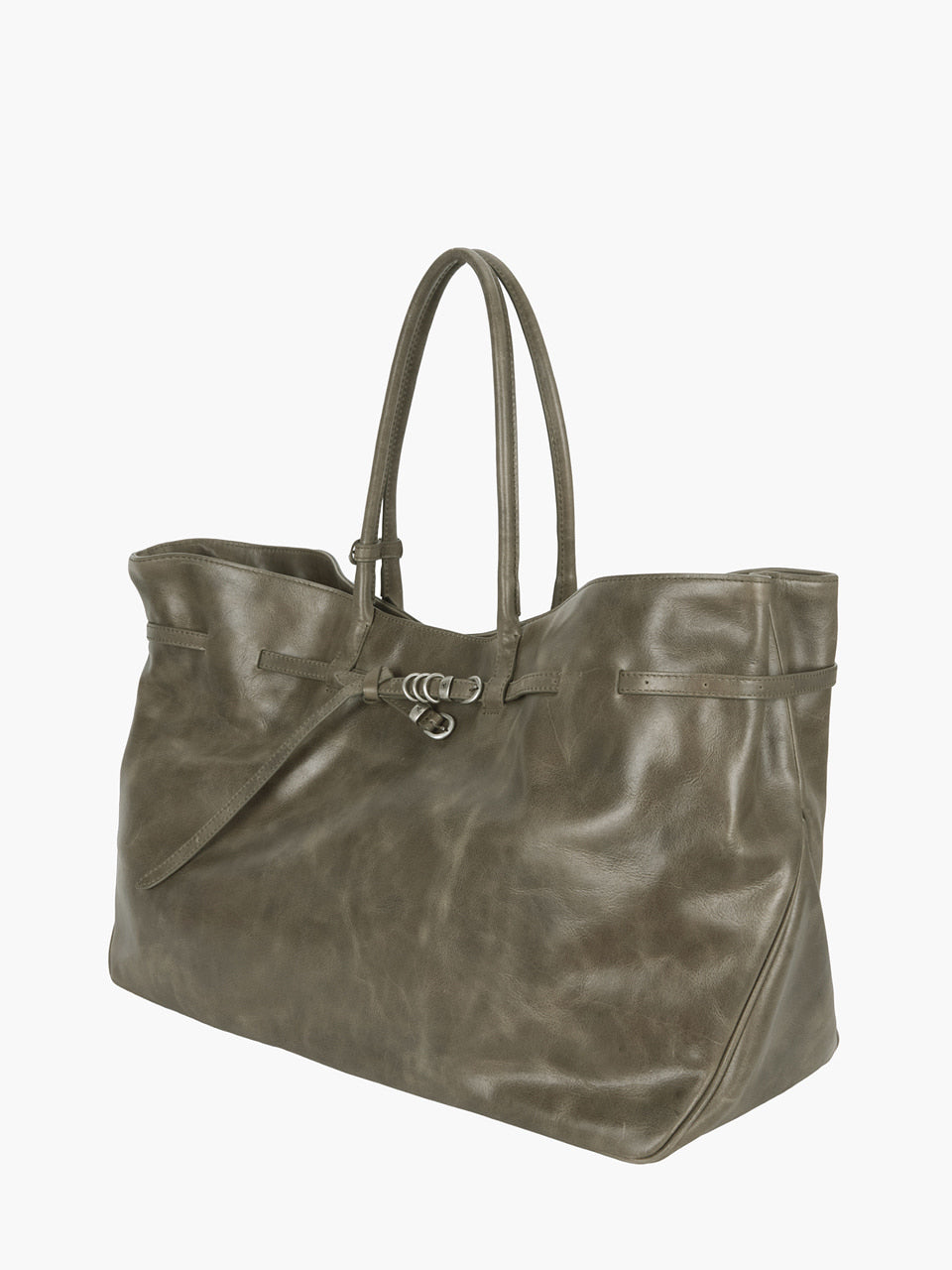 MARGESHERWOOD Grandma Used Bag XL - Etoffe Pull-up Leather