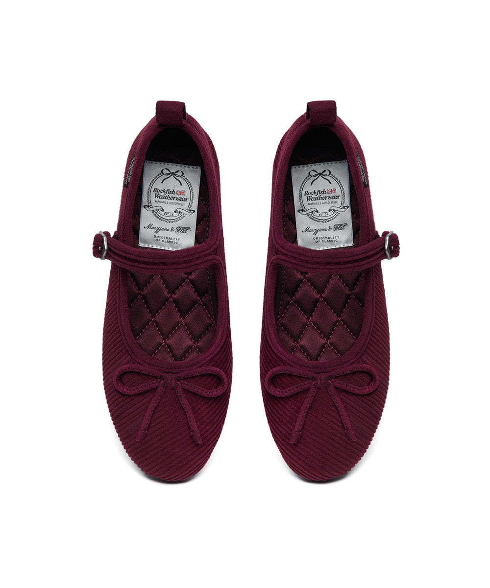 Rockfish Weatherwear Bella Maryjanes Corduroy Wine view 7