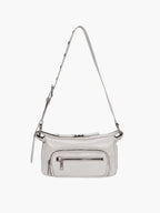 Marge Sherwood Outpocket Hobo Mini in light grey glossy plain, view 4