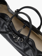 MARGESHERWOOD Grandma Used Bag - Black Pull-up Leather