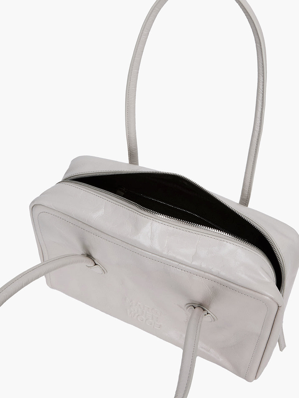 MARGESHERWOOD Soft Boston Bag - Light Grey Crinkle