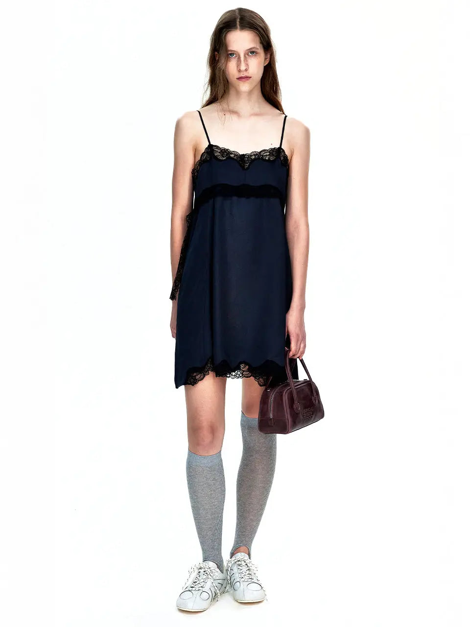 MARGESHERWOOD Soft Tote Mini Bag in Wine Pull-up leather