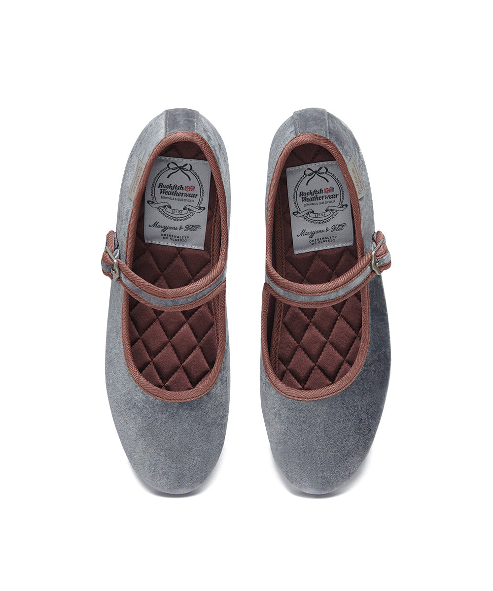 Rockfish Weatherwear Bella Quilted Maryjanes Combi Grey view 10